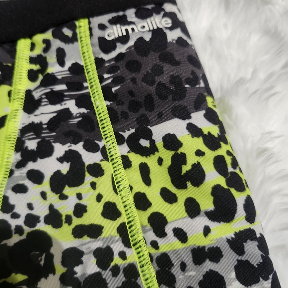 girls neon leopard Adidas xl softball sliding shorts - Picture 4 of 5